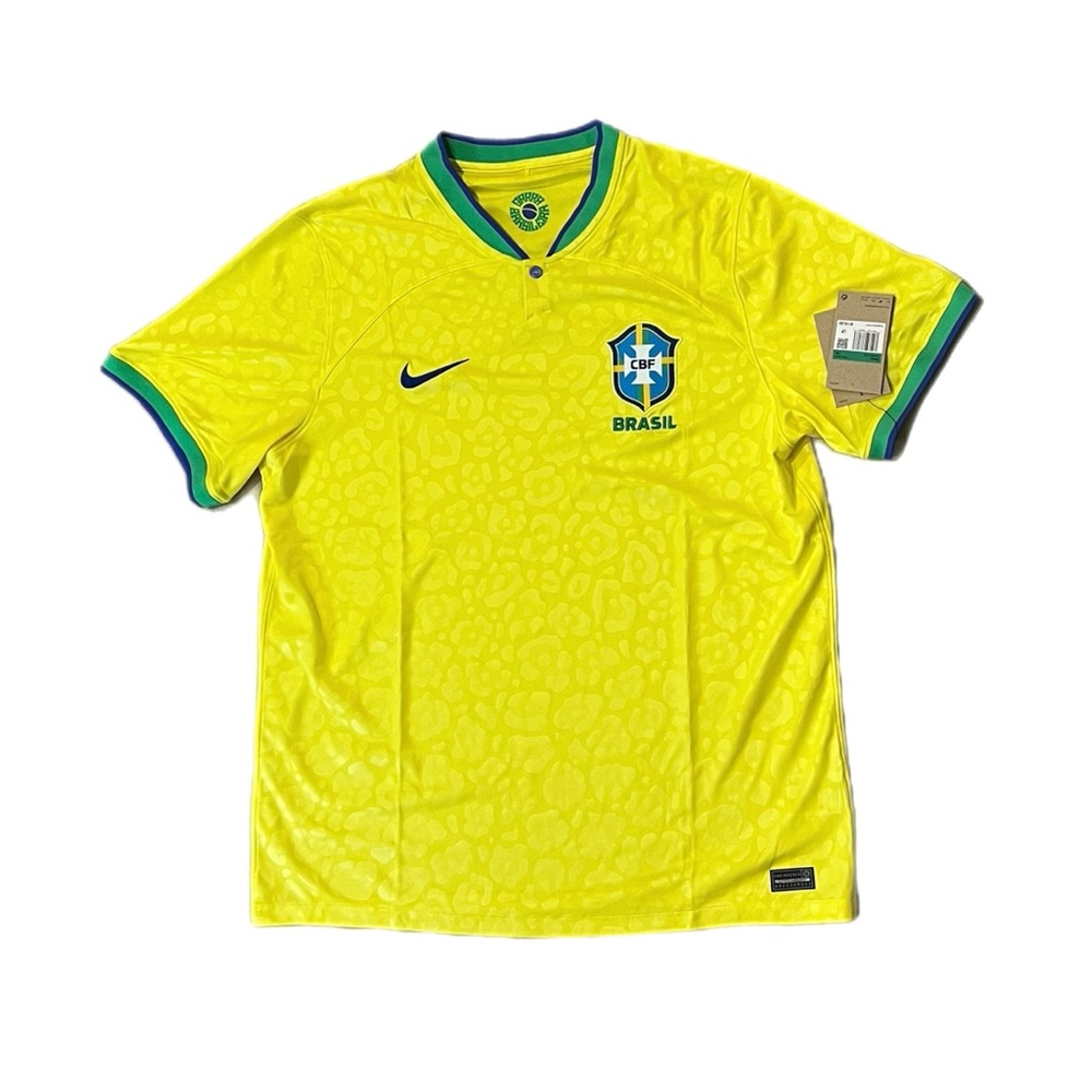 Brazil 22/23 Home Nike Vapor Match Soccer Jersey Men's Size XL Yellow